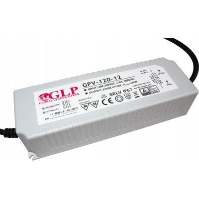 Napájecí zdroj GLP pro LED GPV-120-12 12V 10A 120W IP67
