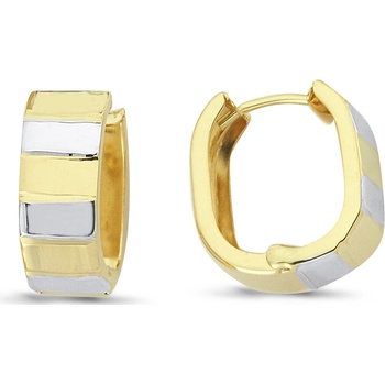 Lillian Vassago náušnice s bielym a žltým zlatom LLV66-GER154