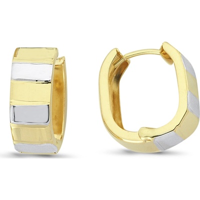 Lillian Vassago náušnice s bielym a žltým zlatom LLV66-GER154