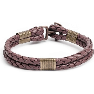 Base Мъжка кожена гривна - Светлокафява 20230901023 (406174_Светло кафяв)