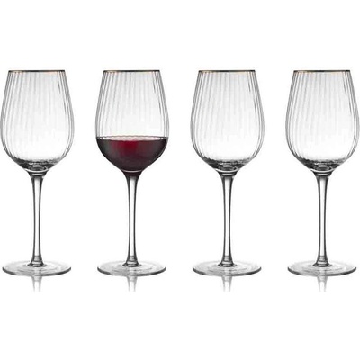 Lyngby Glas Sklenice na červené víno Palermo Gold 4 x 300 ml