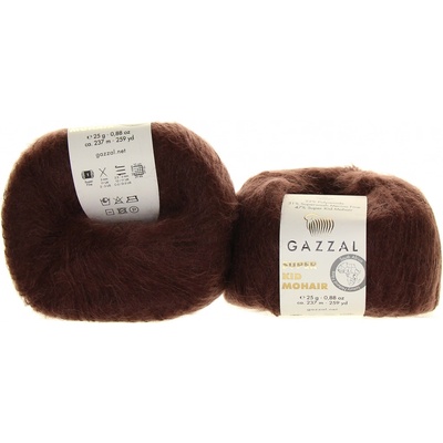 Gazzal Super Kid Mohair 64426 čokoládová