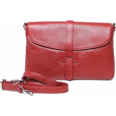 Vera Pelle kožená kabelka na rameno do ruky/crossbody no. 222 červená