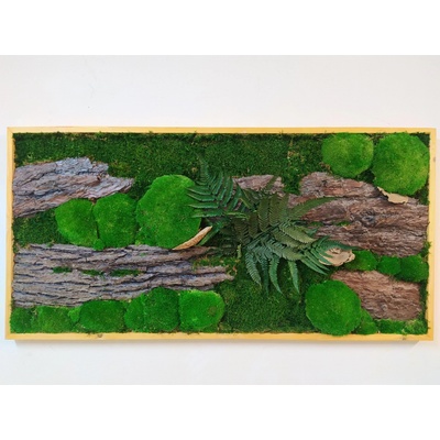 Machovo-drevený exkluzívny obraz 60cm x 120cm