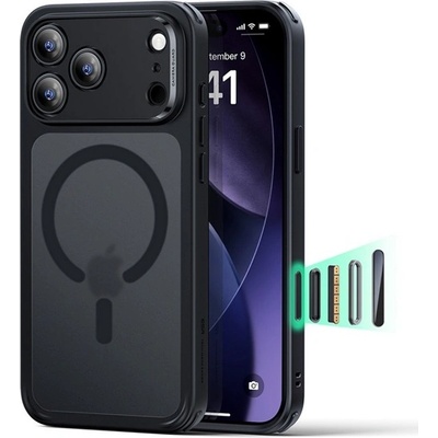 ESR iPhone 17 Pro ESR CLASSIC HYBRID Силиконов удароустойчив протектор за телефон, MagSafe, ЧЕРЕН (GP-181686)
