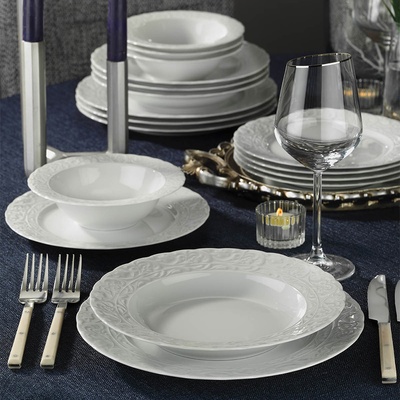 Kütahya Porselen Kutahya СЕРВИЗ ЗА ХРАНЕНЕ basak 24Ч. БЯЛ (bsk24y200)