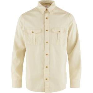Fjällräven Мъжка риза с копчета Fjällräven Övik Travel Shirt L/S Shirt - Chalk White (033-1656-0611)