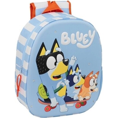Batoh Safta Bluey 3D s LED svetlami - 33 cm
