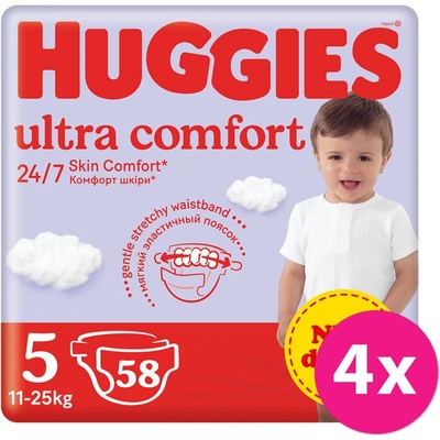 HUGGIES Ultra Comfort Jumbo 5 4x 58 ks