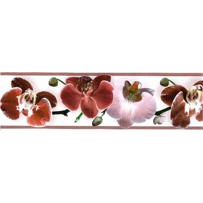 IMPOL TRADE B 83-07-03 Samolepiaca bordúra kvety orchidey červené, rozmer 5 m x 8,3 cm