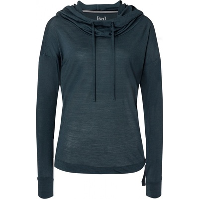 Super.natural dámská merino mikina Funnel Hoodie sn Blueberry