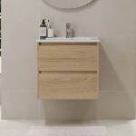 Bath Deluxe Шкаф за баня с мивка MOLDE, 60x55x46 см, цвят дъб (BT0140)