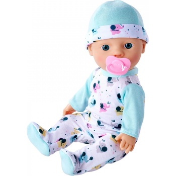 Simba Toys Пишкаща кукла-бебе Simba Toys New Born Baby - С пижама на слончета, 30 cm (105030511)