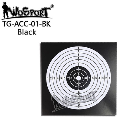 Wosport WST sada 100 ks papírových terčů 140 × 140 mm Černá