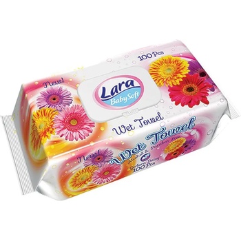 Image 1 of Lara Мокри кърпи с капак Lara Baby Soft - Гербер, 100 броя (54076)