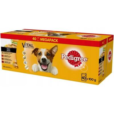 Pedigree Zmes chutí pre dospelých psov so zeleninou v omáčke 40 x 100 g