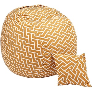 PUFRELAX Комплект Барбарон и декоративна възглавница, 450л. Matusalem, Zippity Orange, Перящ се калъф, Подходящ за деца, Пълнеж с микс от мемори пяна и дунапрен, Гама Premium (PUF-M-MP-PT-ZIO) - topmall