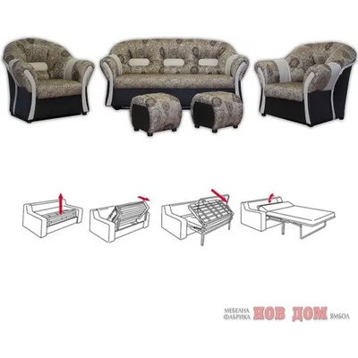 Мебелна фабрика НОВ ДОМ - гр. Ямбол Холова гарнитура Невада (Продукт 912)