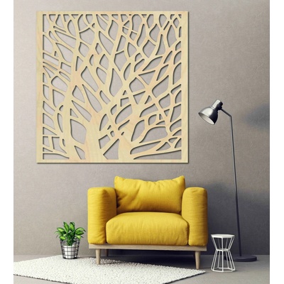 Vyřezávaný Dřevěný obraz na stěnu z překližky BELOON: Přírodní překližka - Topol přírodní Rozměr 30 x 30 cm 3870-42268 PR0265 HEU+