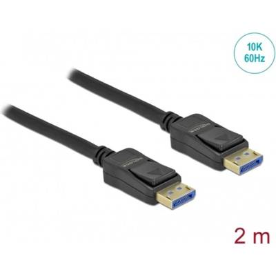 Кабел Delock DisplayPort 2.0 мъжко - DisplayPort мъжко, 2.0м, 10K, Черен (DELOCK-80262)