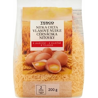 Tesco Vlasové nudle 8 vaječné 200 g