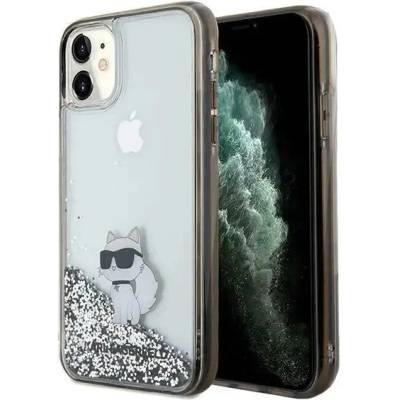 KARL LAGERFELD Кейс Karl Lagerfeld Liquid Glitter Choupette за iPhone 11 / Xr, прозрачен