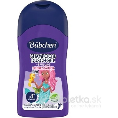 BUBCHEN KIDS ŠAMPÓN+GÉL 3v1 MORSKÁ VÍLA s Aloe vera 230 ml