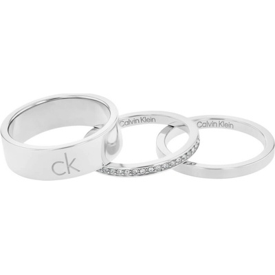 Calvin Klein súprava oceľových prsteňov Trio 35000794