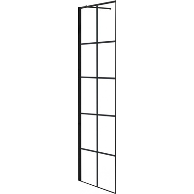 Rea Molier, sprchová stena 90 x 190cm, 6mm číre sklo, čierny REA-K8531