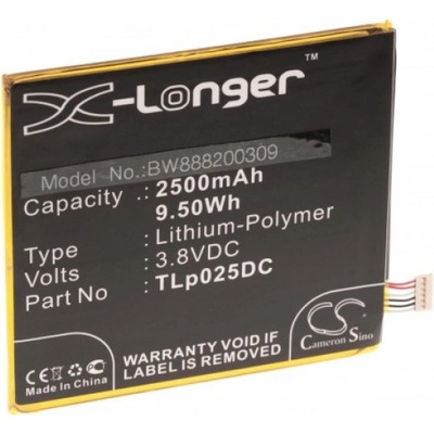 VHBW Батерия за Alcatel One Touch Pixi 4 6.0, 2500 mAh (888200309)