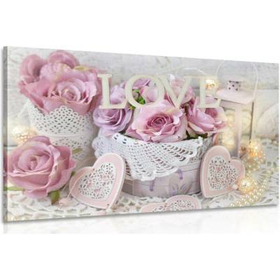Obraz romantická dekorace ve vintage stylu - 120x80