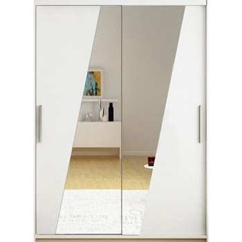 Kapol Miami VIII 120 cm s dvojitým zrcadlem a posuvnými dveřmi Matná bílá