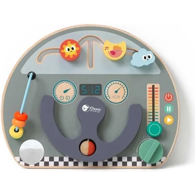 Classic World Детска интерактивна дървена играчка - Автомобилен волан - Classic World