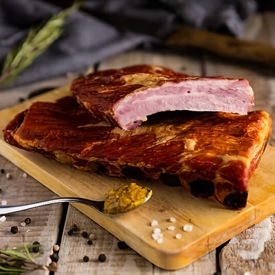 Authentic Vepřová zmasilá žebra uzená ribs cca 1,07 kg – Zboží Dáma