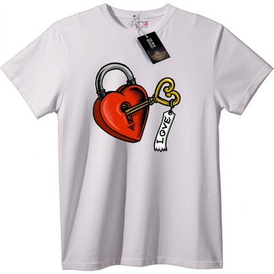 NOONEBRAND Тениска Любовен катинар - 7XL, White