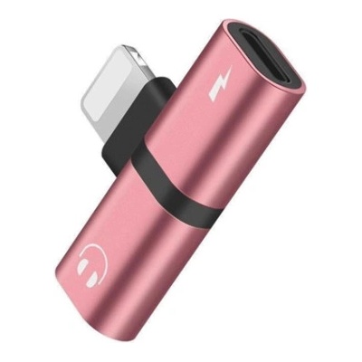 Rozbočovací adaptér Apple lightning (2x lightning) Barva: Růžová