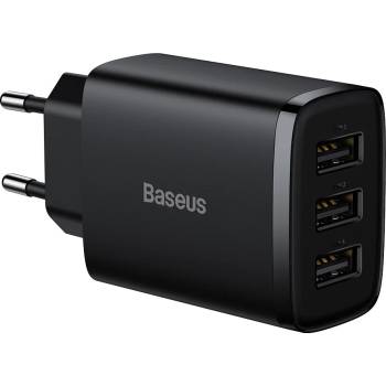 Baseus 3xUSB, 17W - Baseus (CCXJ020101) - Черен