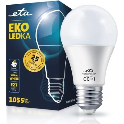ETA EKO LEDka klasik 11W, E27, teplá bílá