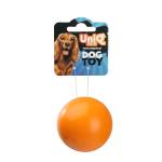 Uniq Pets Sporty - оранжева твърда гумена топка за куче с аромат на ванилия, 7 см