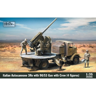 IBG Italian Autocannone 3Ro with 90/53 Gun and Crew 4 figures 1:35