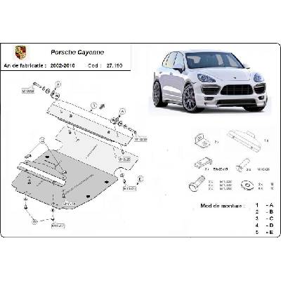 Scut Motor - Румъния Метална кора под двигател porsche cayenne (957) от 2007 до 2010 (73803)