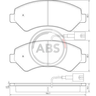 A.B.S. Sada brzdových platničiek kotúčovej brzdy 37576