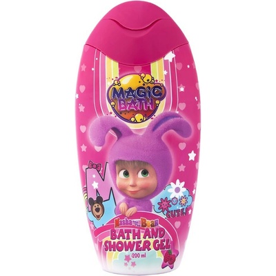 Masha & The Bear Magic Bath Bath & Shower Gel Raspberry 200 ml
