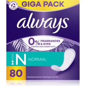 Always Daily Fresh Normal дамски превръзки без парфюм 80 бр