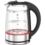 Cuisinart Електрическа кана за вода Cuisinart GK19E Double Glass, 3000W, 1.7 л, 50-100°C, 360° основа, Сензорно управление, Филтър, Индикатор, Инокс/черен (GK19E) Електрически кани