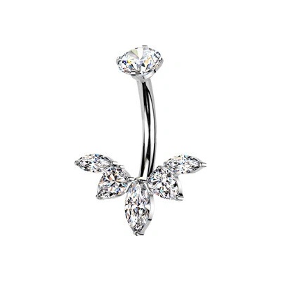 Šperky4U Luxusní piercing do pupíku TIT1597