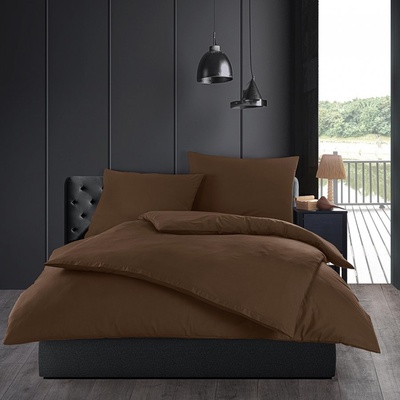 BedTex bavlna jednofarebné obliečky Exclusive Collection hnedé 100% bavlna 70x90 140x200