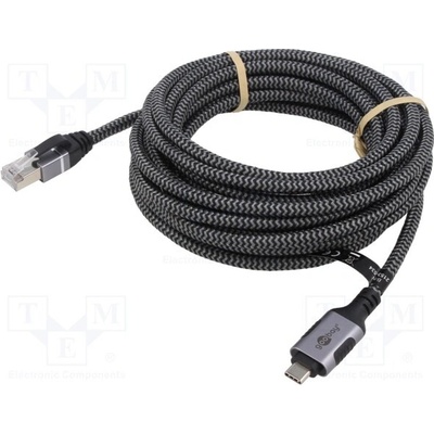 Goobay 70752 USB 3.1, RJ45, vidlice, USB C, vidlice, 5m