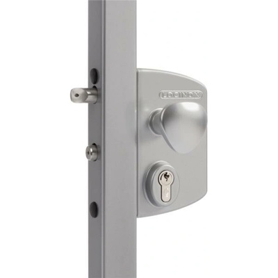 LOCINOX LEKQ ZILV - komplet zámkovej krabice pre profil 40 až 60 mm, s funkciou otvárače, Fail Open, pre krídlové bránky, strieborný