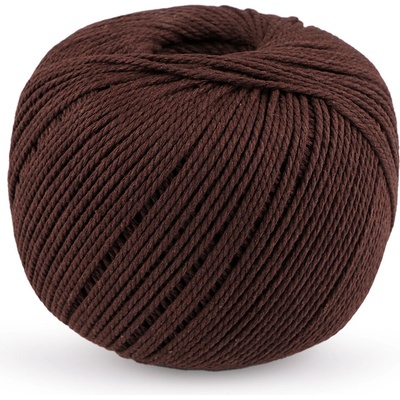 Bavlněná příze macrame Ø2 mm rozčesávací, střední, 15 hnědá